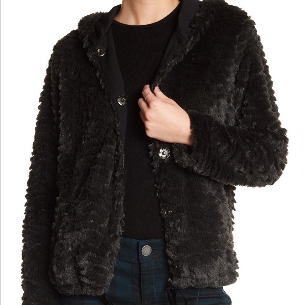 Democracy Faux Fur Hooded Jacket